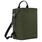 Longchamp Le Pliage Energy L Backpack in khaki color, featuring a sleek, foldable bag design with handles and adjustable straps.