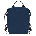 Longchamp Le Pliage Energy L backpack in navy, showing its spacious bag design with handles and zipper closure.
