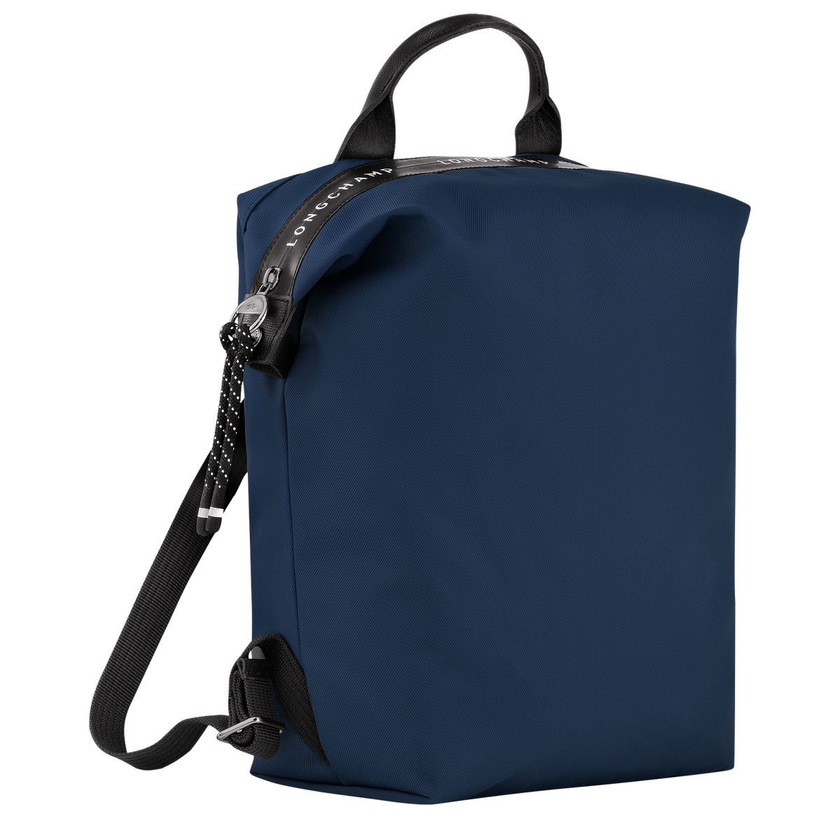 Longchamp Le Pliage Energy L Backpack in navy with lightweight, durable fabric and adjustable shoulder straps.