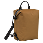 Longchamp Le Pliage Energy L Backpack in tobacco brown with sturdy straps and spacious interior, stylish and practical for everyday use.