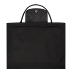 Black Le Pliage Energy L handbag by Longchamp, featuring a sleek, foldable design with sturdy handles and minimalist style.