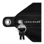 Longchamp Le Pliage Energy S handbag in black, featuring a compact design and sturdy leather handles.