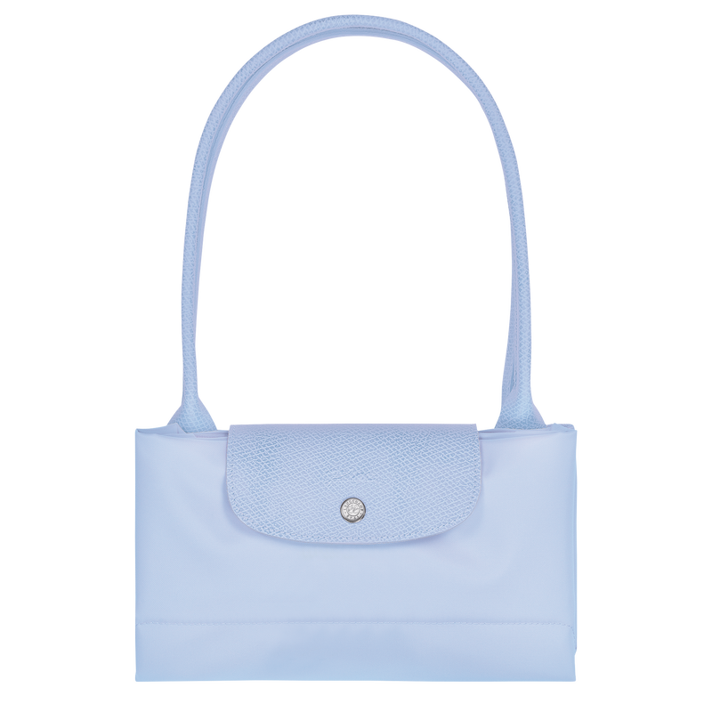 Longchamp Le Pliage Green L Tote bag in Sky Blue with sturdy handles and spacious interior, ideal for everyday use