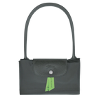 Longchamp Le Pliage Green M Tote Bag in Graphite with sturdy handles and lightweight design, perfect for everyday use.