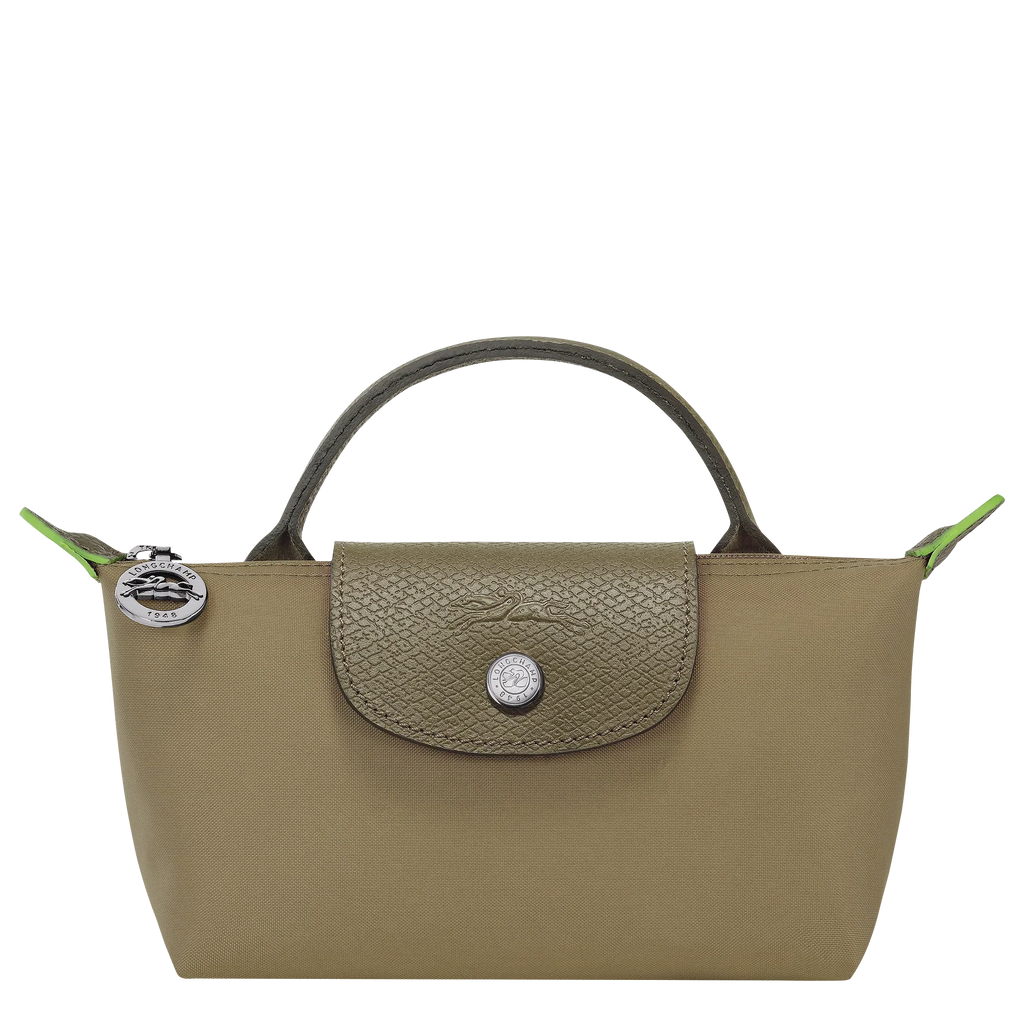 Le Pliage Green Pouch with handle Artichoke