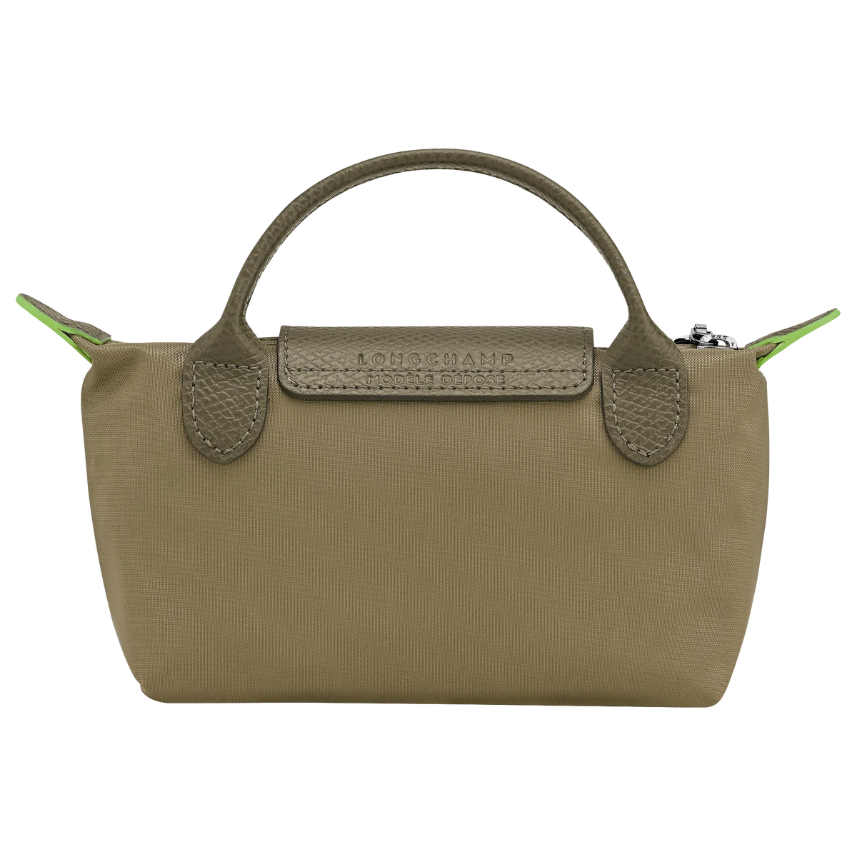 Le Pliage Green Pouch with handle Artichoke