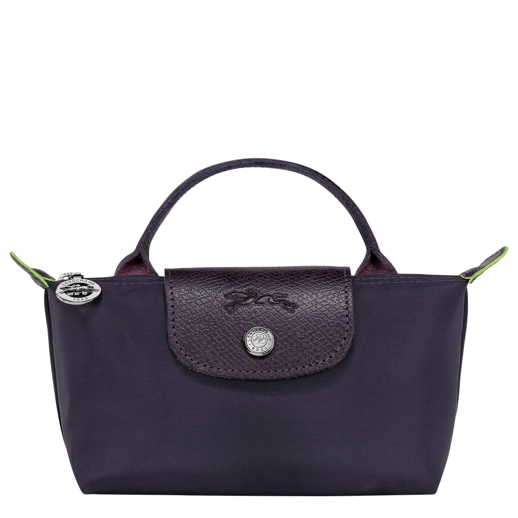 Le Pliage Green Pouch with handle Bilberry
