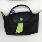 Le Pliage Green Pouch with handle Black