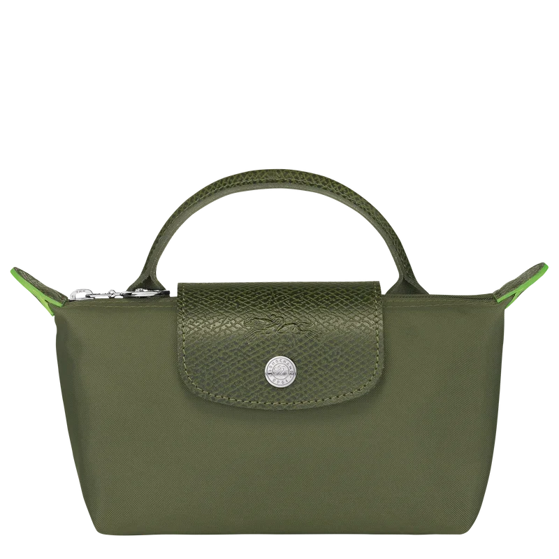 Le Pliage Green Pouch with handle Forest