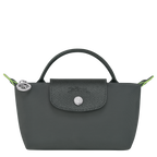Le Pliage Green Pouch with handle Graphite
