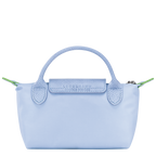 Le Pliage Green Pouch with handle Sky Blue