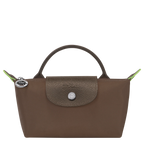 Le Pliage Green Pouch with handle Terra