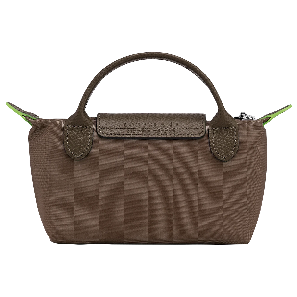 Le Pliage Green Pouch with handle Terra