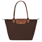 Longchamp Le Pliage Original M Tote bag in ebony, stylish foldable bag with durable fabric and leather handles.