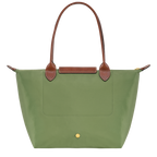 Longchamp Le Pliage Original M Tote bag in Lichen color, showcasing its lightweight fabric and classic design.