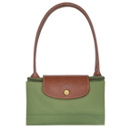 Longchamp Le Pliage Original M Tote bag in Lichen color, showcasing its lightweight fabric and classic design.