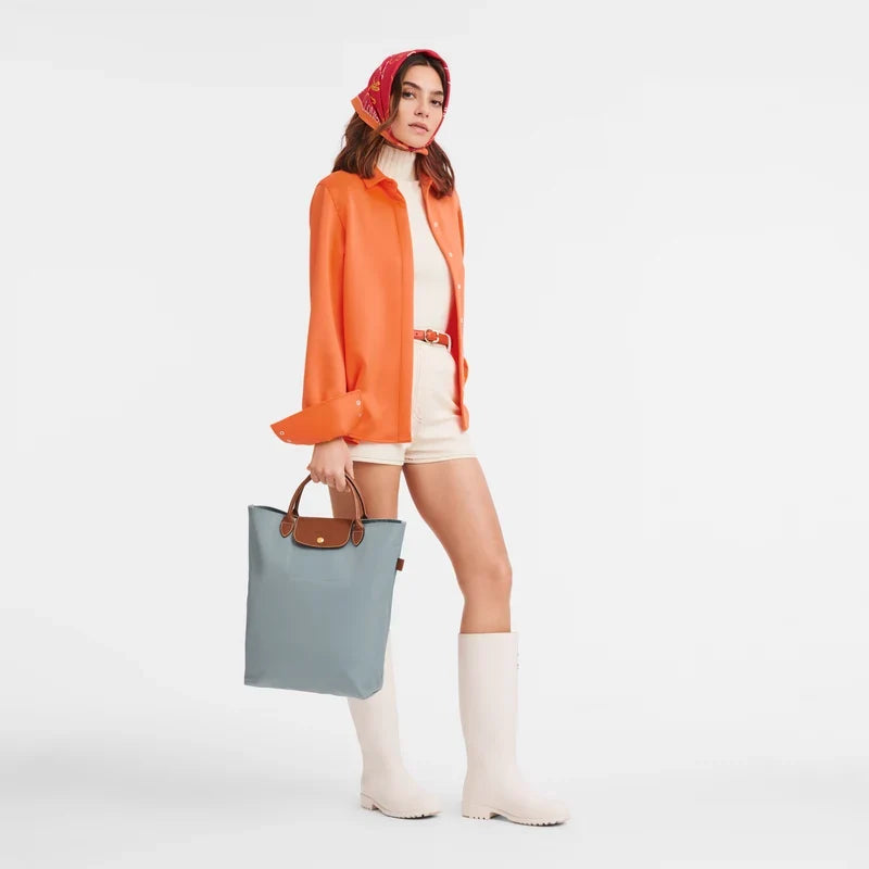 Le Pliage Original M Tote bag Vertical Steel