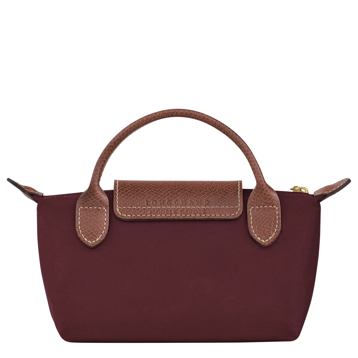 Le Pliage Original Pouch with handle Burgundy