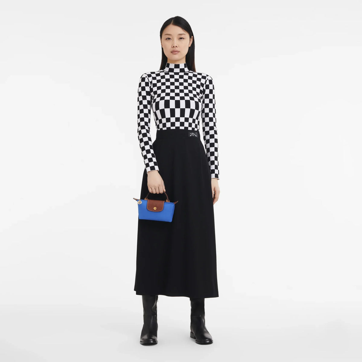 Le Pliage Original Pouch with handle Cobalt