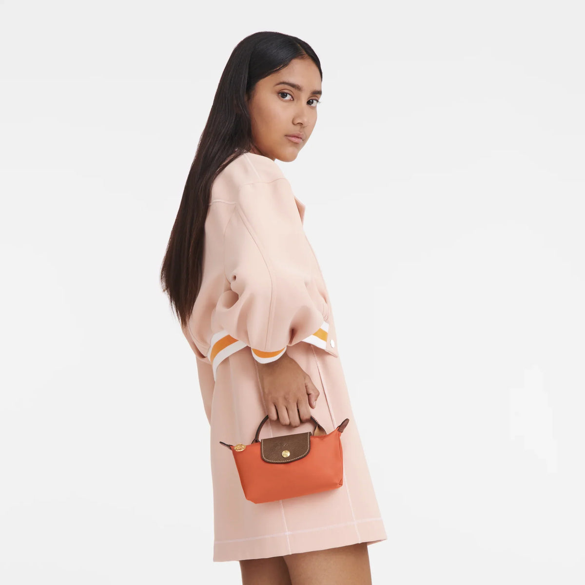 Le Pliage Original Pouch with handle Orange