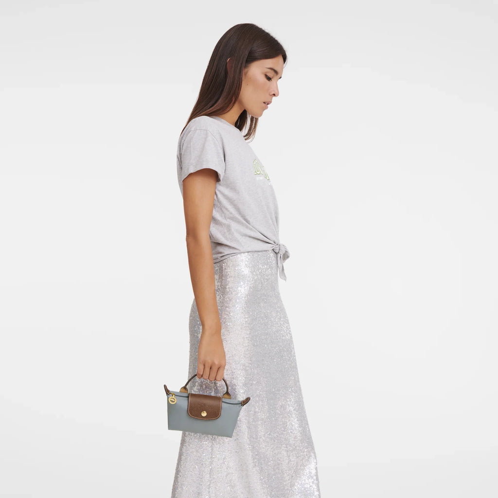 Le Pliage Original Pouch with handle Steel