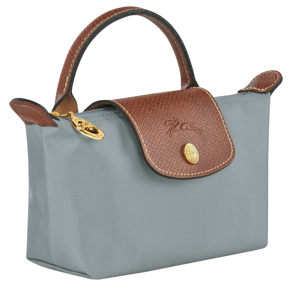 Le Pliage Original Pouch with handle Steel