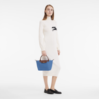 Longchamp Le Pliage Original S handbag in cobalt blue, showcasing its compact design and durable nylon material.