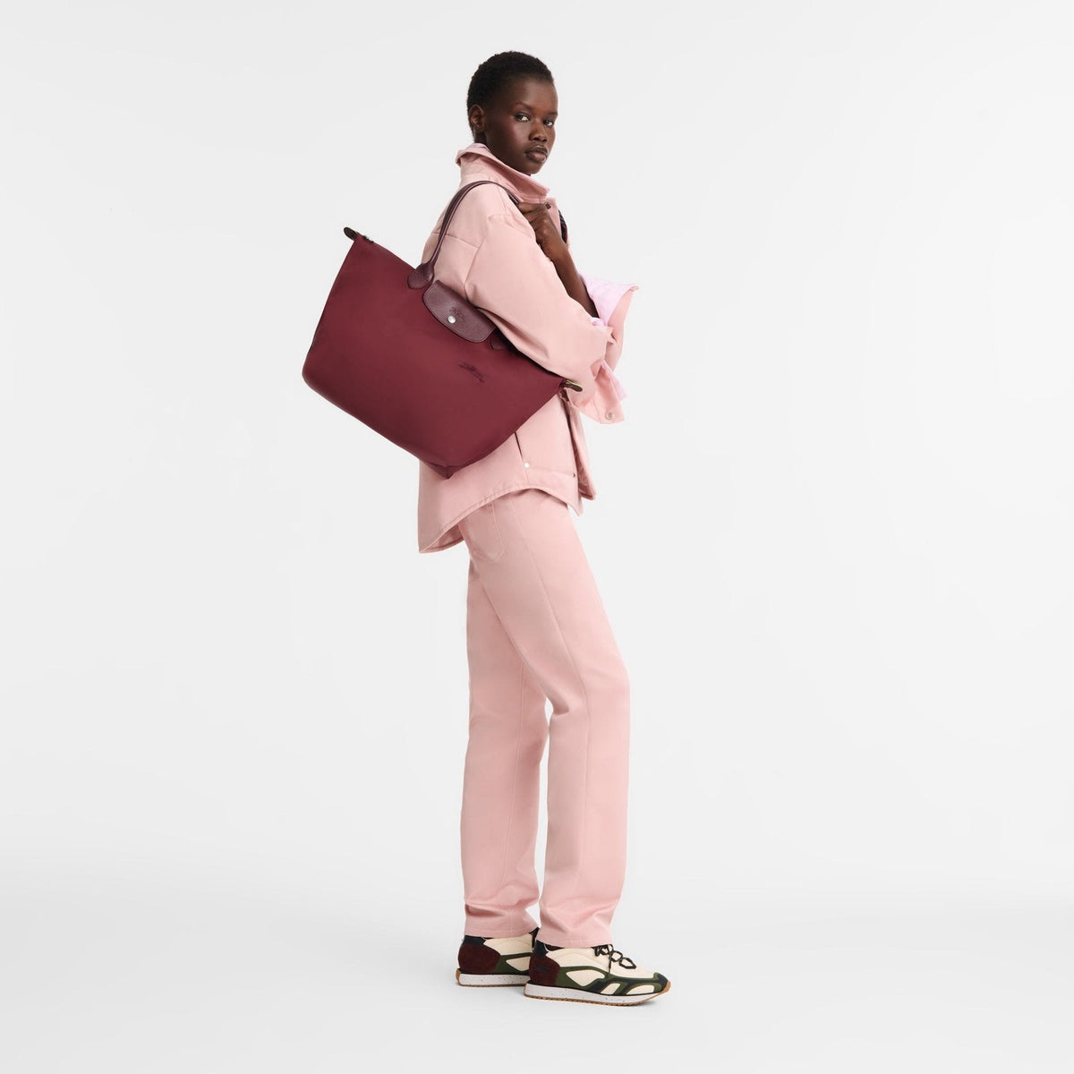 Le Pliage Green L Tote Bag - Pomegranate - view 4
