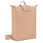 Longchamp Le Pliage One M backpack in durable nylon with leather accents, showing its compact design and top handle.
