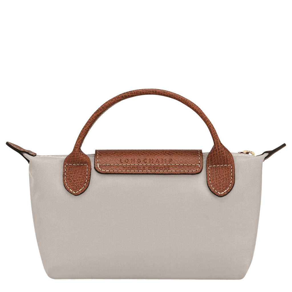Longchamp Le Pliage Original pouch with handle, lightweight bag featuring a sleek design and durable material.